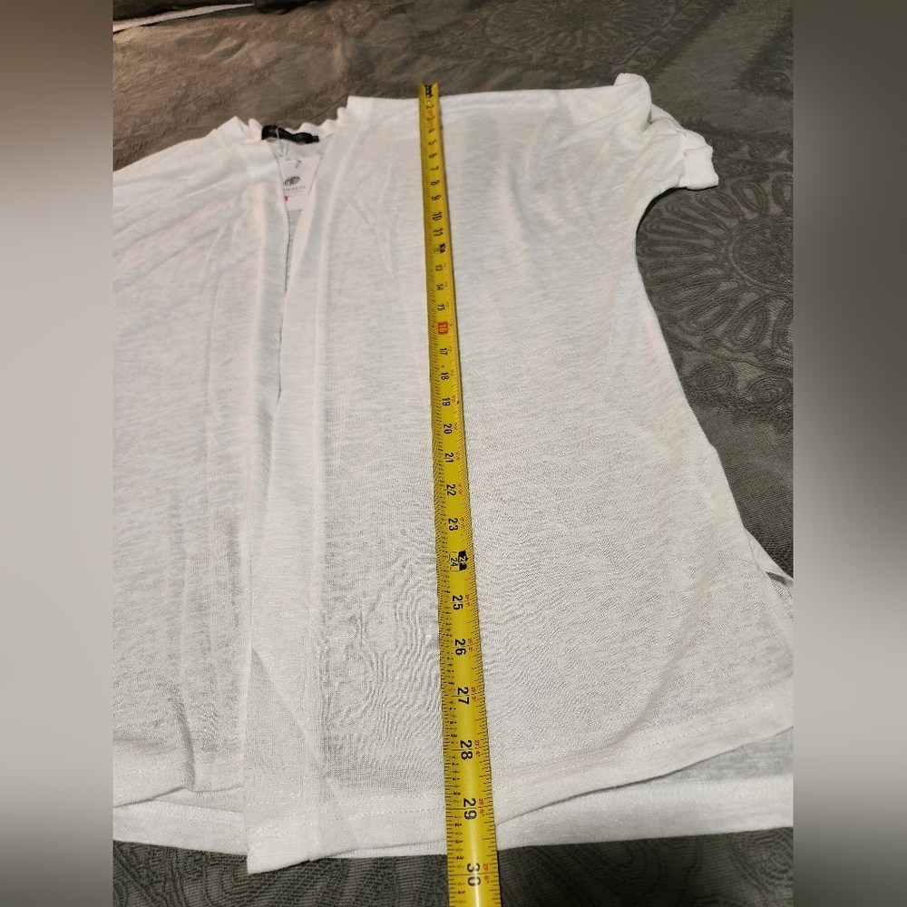 😀 White Open-Front Cardigan - Picture 10 of 10